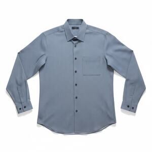 Theory Men’s Blue Print Long Sleeve Button Up Shirt Size M NWOT